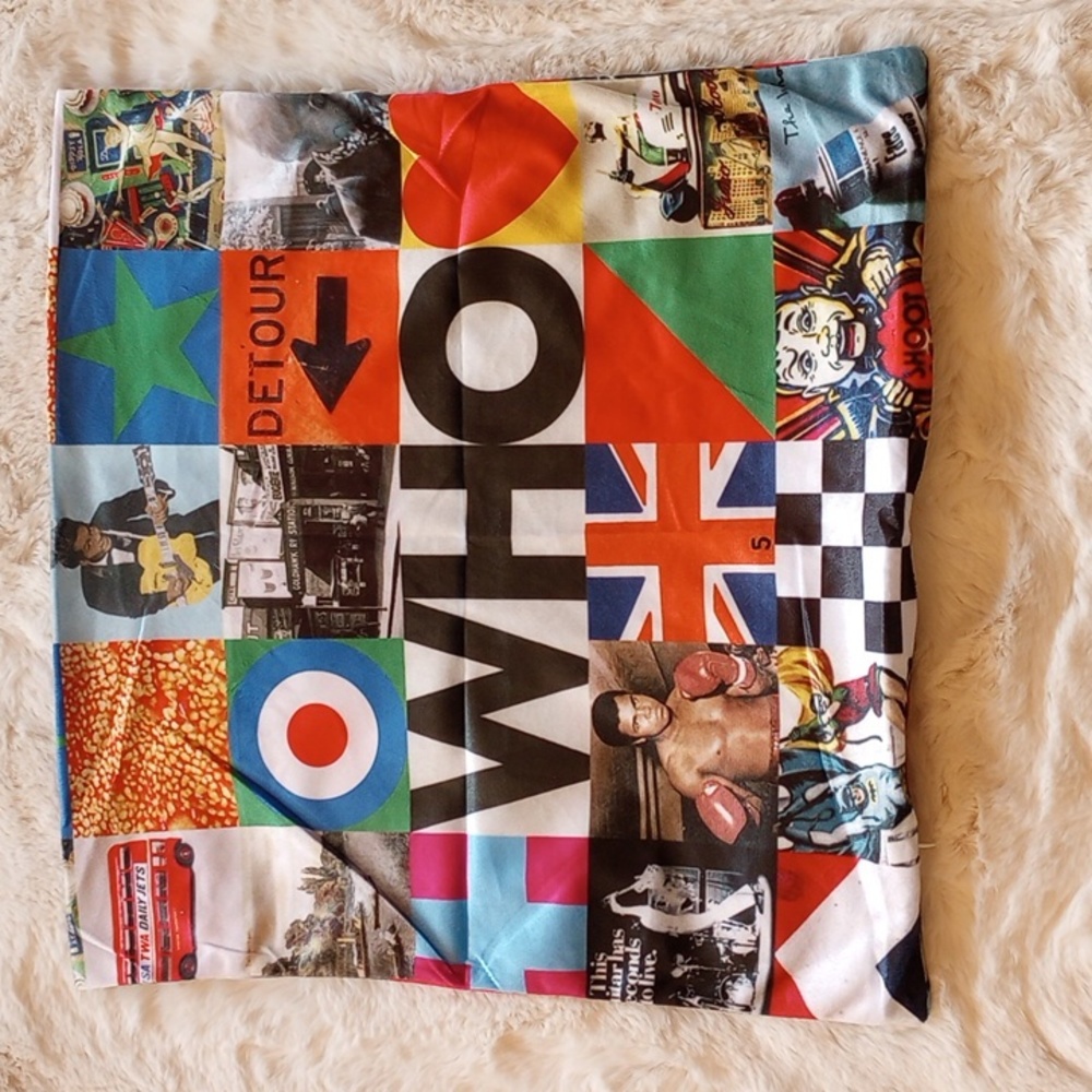 the "Who", music compilation at Kingston 2019 album cover print pillow casing.